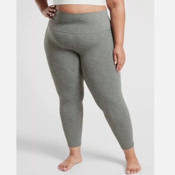 Athleta Ultimate Stash Pocket 7/8 Leggings Women’s Size 2X Drawstring Waist Gray - Picture 1 of 11
